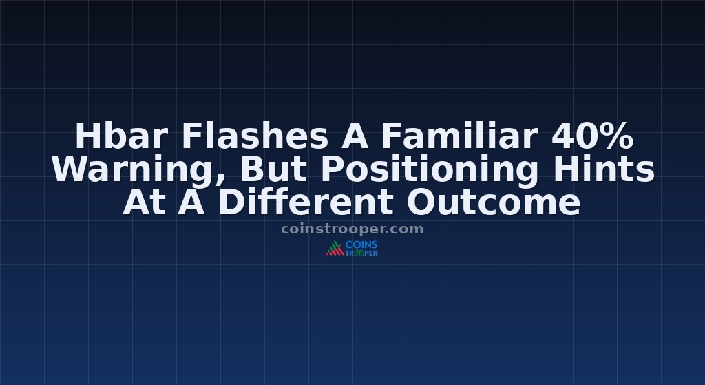 Hbar Flashes A Familiar 40% Warning, But Positioning Hints At A Different Outcome