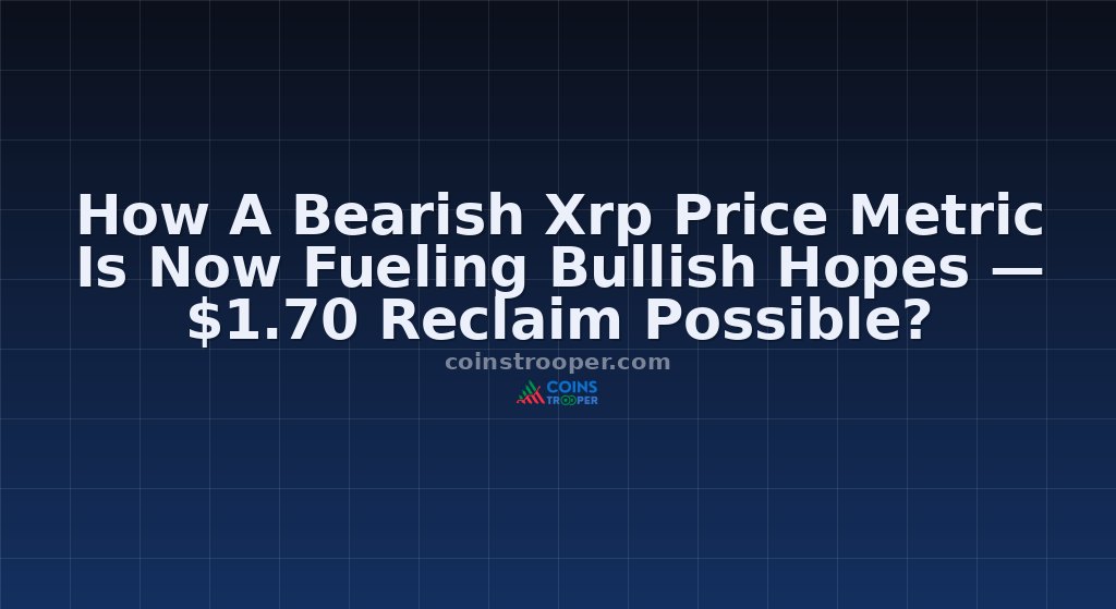 How A Bearish Xrp Price Metric Is Now Fueling Bullish Hopes — $1.70 Reclaim Possible?