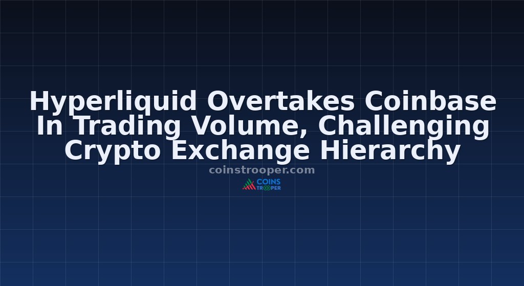 Hyperliquid Overtakes Coinbase In Trading Volume, Challenging Crypto Exchange Hierarchy