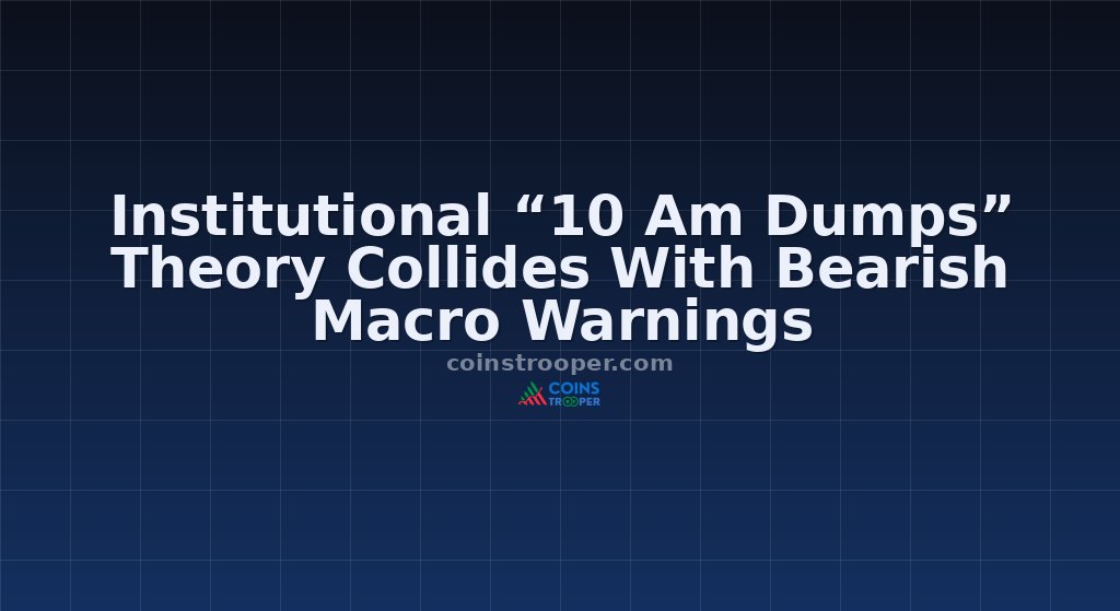 Institutional “10 Am Dumps” Theory Collides With Bearish Macro Warnings