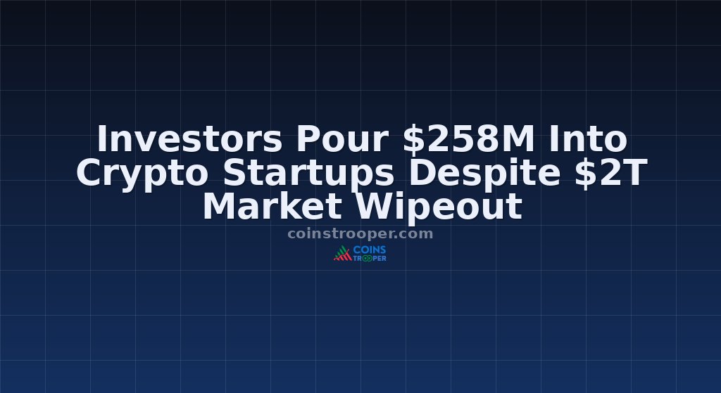 Investors Pour $258M Into Crypto Startups Despite $2T Market Wipeout