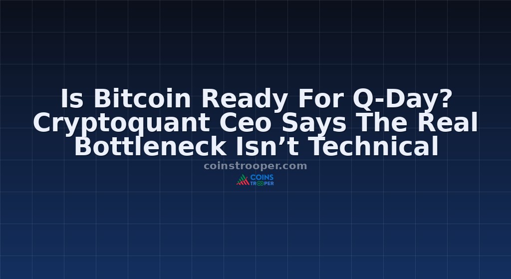 Is Bitcoin Ready For Q-Day? Cryptoquant Ceo Says The Real Bottleneck Isn’t Technical