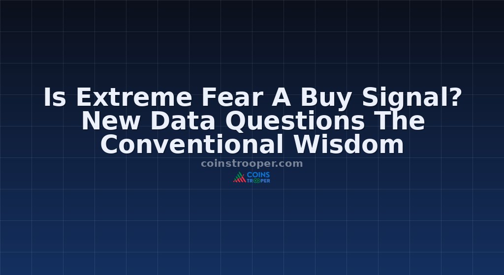 Is Extreme Fear A Buy Signal? New Data Questions The Conventional Wisdom