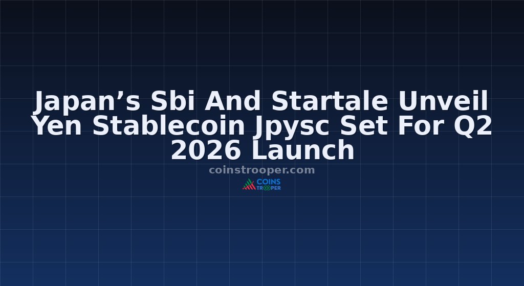 Japan’s Sbi And Startale Unveil Yen Stablecoin Jpysc Set For Q2 2026 Launch