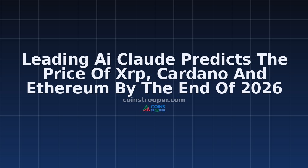 Leading Ai Claude Predicts The Price Of Xrp, Cardano And Ethereum By The End Of 2026