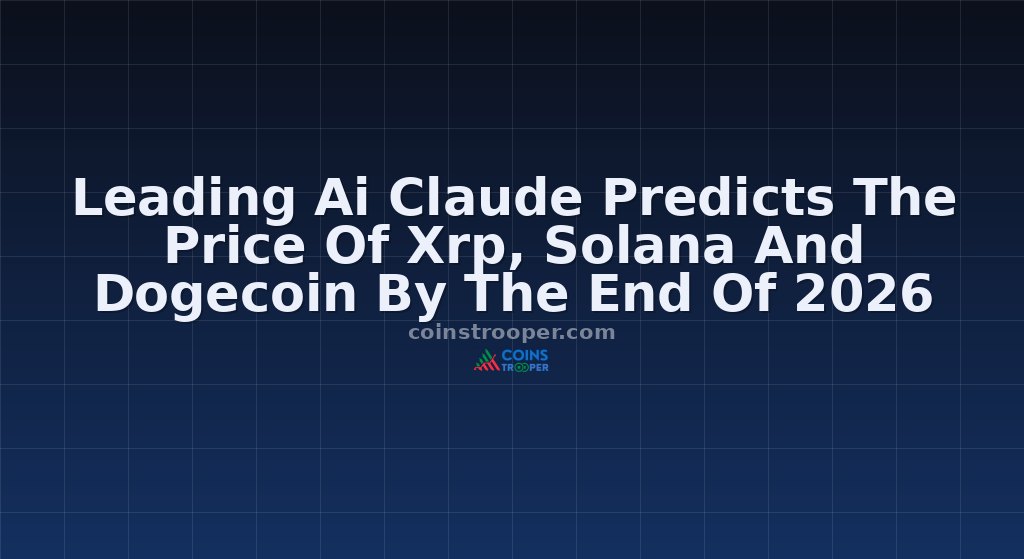 Leading Ai Claude Predicts The Price Of Xrp, Solana And Dogecoin By The End Of 2026