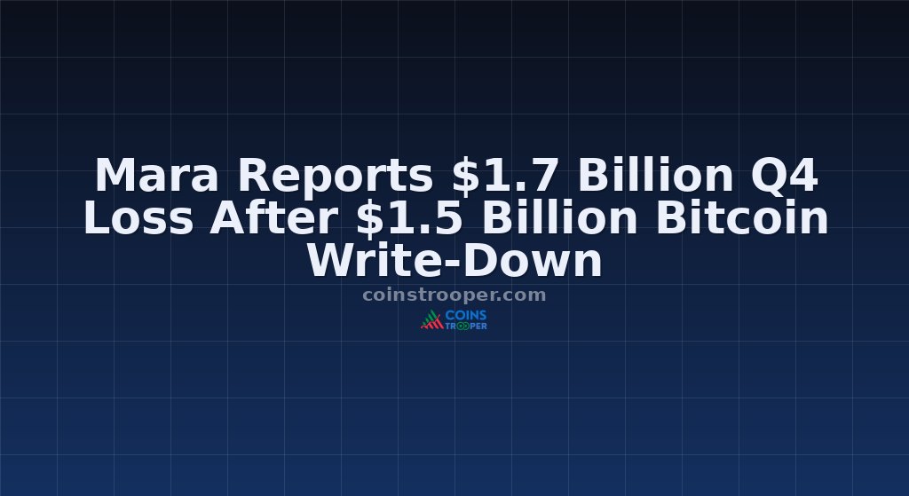 Mara Reports $1.7 Billion Q4 Loss After $1.5 Billion Bitcoin Write-Down
