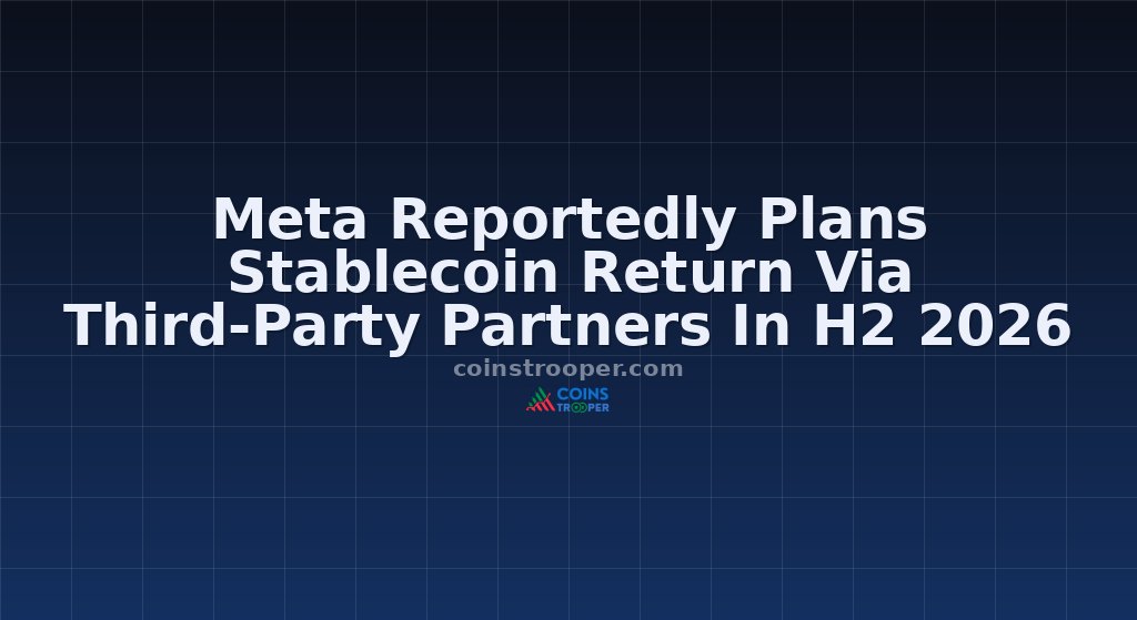Meta Reportedly Plans Stablecoin Return Via Third-Party Partners In H2 2026