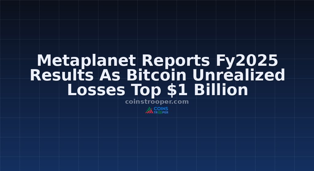 Metaplanet Reports Fy2025 Results As Bitcoin Unrealized Losses Top $1 Billion