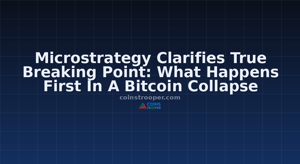 Microstrategy Clarifies True Breaking Point: What Happens First In A Bitcoin Collapse