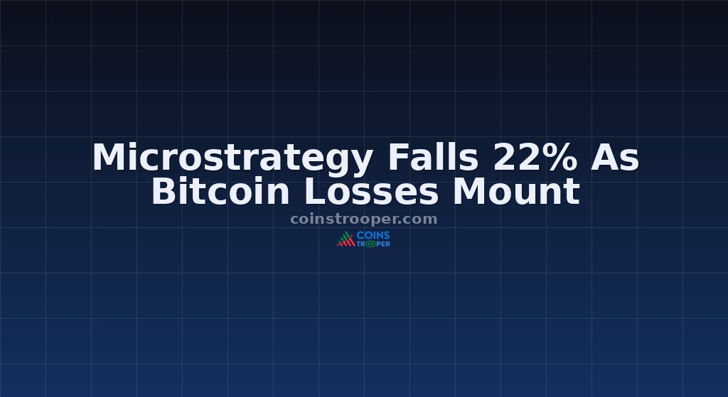 Microstrategy Falls 22% As Bitcoin Losses Mount