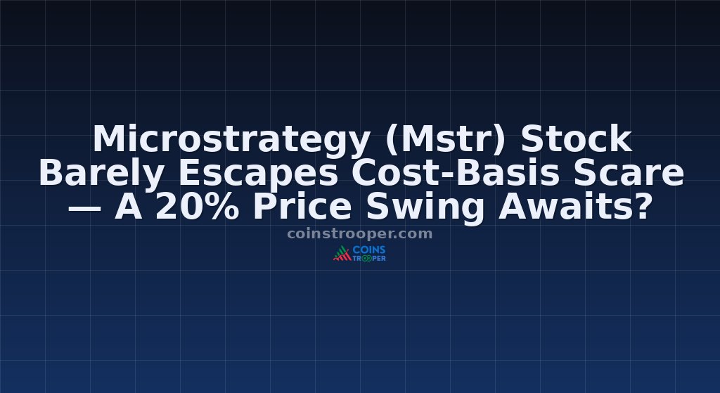 Microstrategy (Mstr) Stock Barely Escapes Cost-Basis Scare — A 20% Price Swing Awaits?