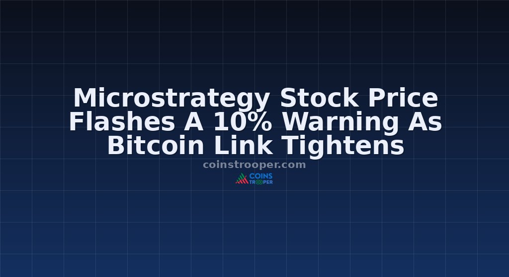 Microstrategy Stock Price Flashes A 10% Warning As Bitcoin Link Tightens