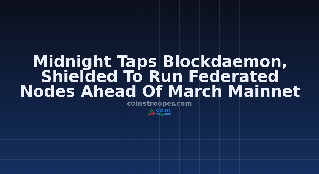 Midnight Taps Blockdaemon, Shielded To Run Federated Nodes Ahead Of March Mainnet