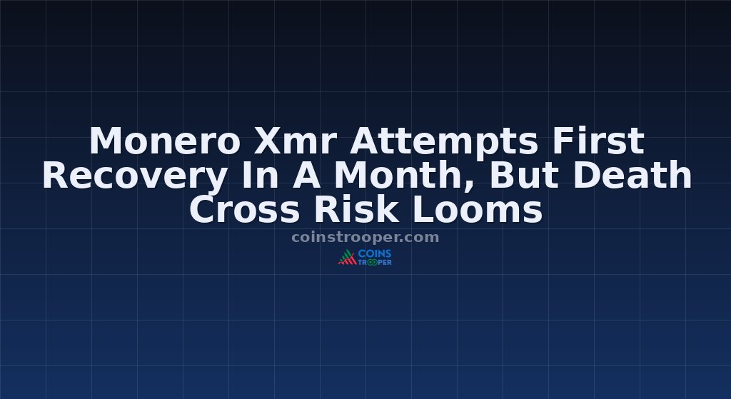 Monero Xmr Attempts First Recovery In A Month, But Death Cross Risk Looms