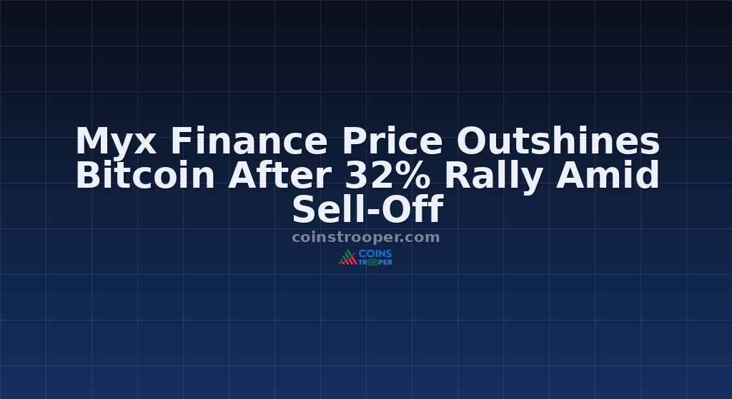 Myx Finance Price Outshines Bitcoin After 32% Rally Amid Sell-Off
