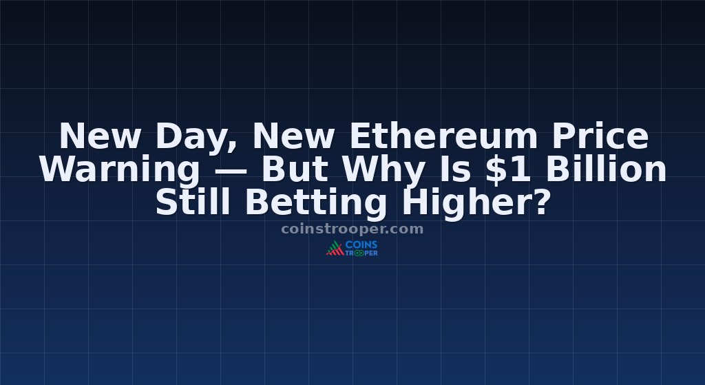 New Day, New Ethereum Price Warning — But Why Is $1 Billion Still Betting Higher?