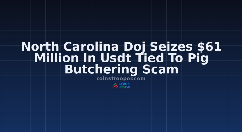 North Carolina Doj Seizes $61 Million In Usdt Tied To Pig Butchering Scam