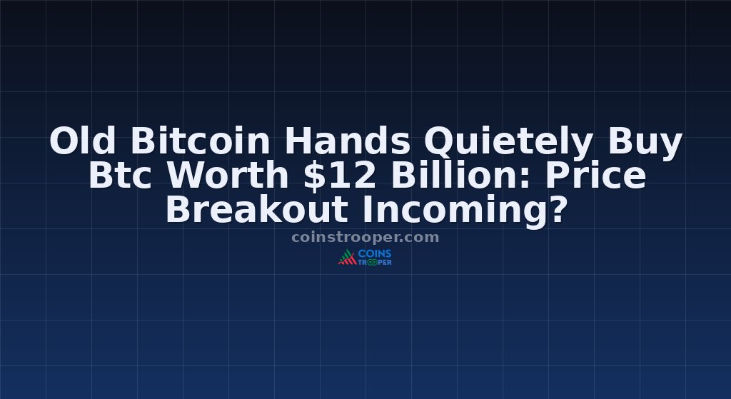 Old Bitcoin Hands Quietely Buy Btc Worth $12 Billion: Price Breakout Incoming?