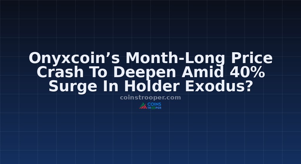 Onyxcoin’s Month-Long Price Crash To Deepen Amid 40% Surge In Holder Exodus?