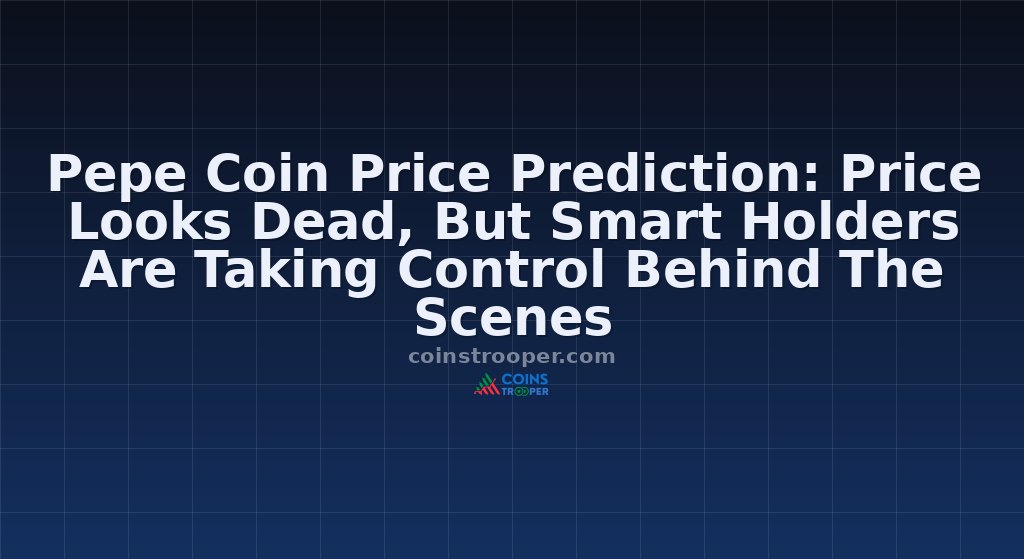 Pepe Coin Price Prediction: Price Looks Dead, But Smart Holders Are Taking Control Behind The Scenes
