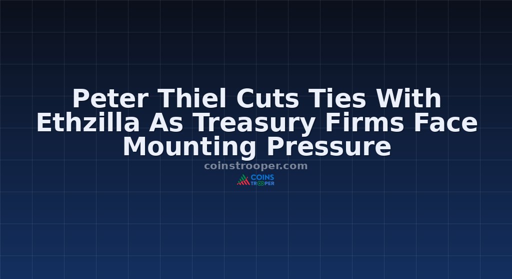 Peter Thiel Cuts Ties With Ethzilla As Treasury Firms Face Mounting Pressure