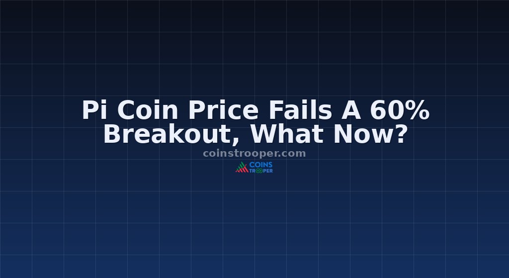 Pi Coin Price Fails A 60% Breakout, What Now?