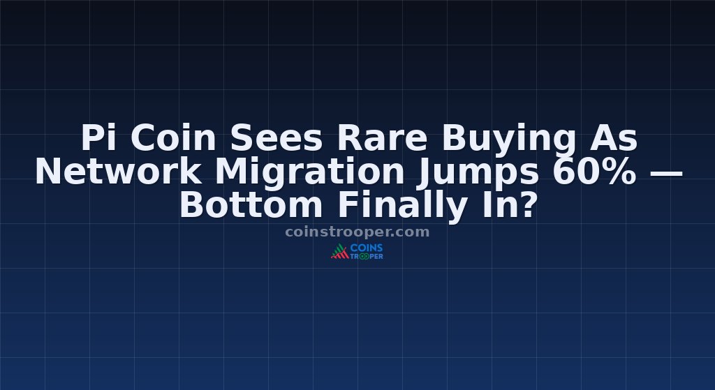 Pi Coin Sees Rare Buying As Network Migration Jumps 60% — Bottom Finally In?