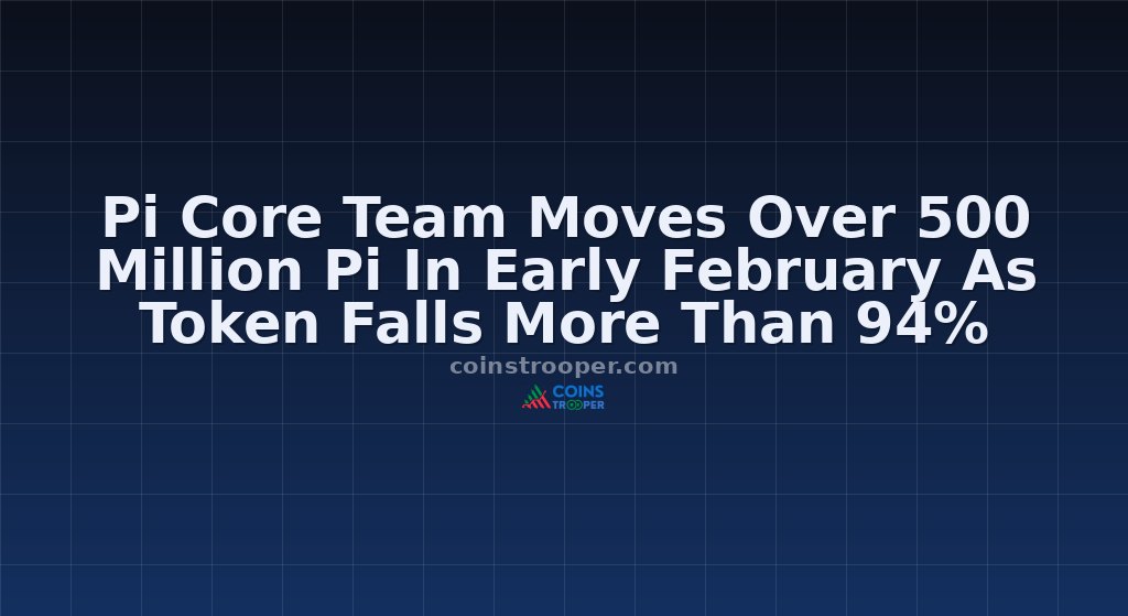 Pi Core Team Moves Over 500 Million Pi In Early February As Token Falls More Than 94%