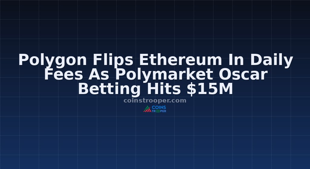 Polygon Flips Ethereum In Daily Fees As Polymarket Oscar Betting Hits $15M