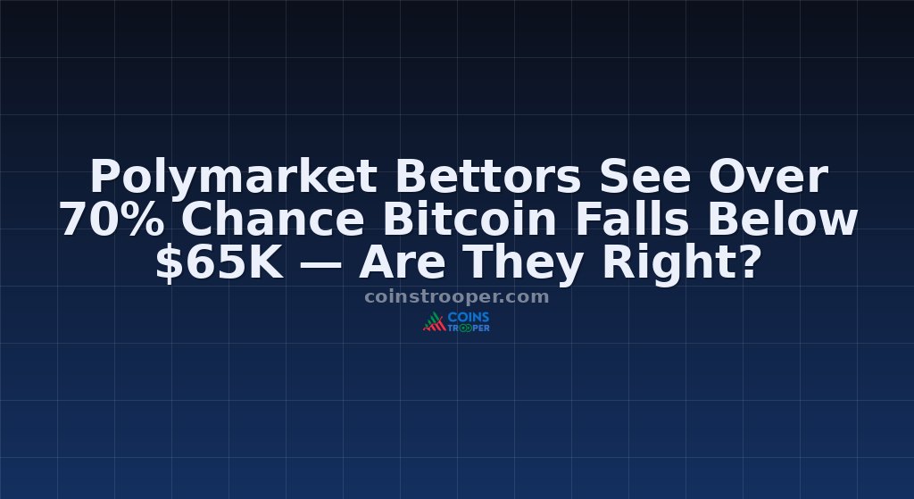 Polymarket Bettors See Over 70% Chance Bitcoin Falls Below $65K — Are They Right?