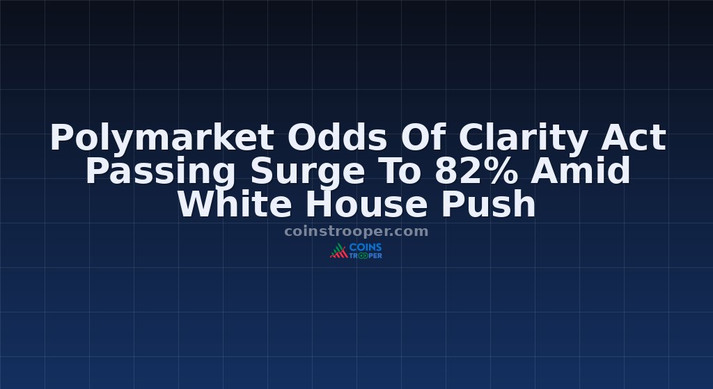 Polymarket Odds Of Clarity Act Passing Surge To 82% Amid White House Push