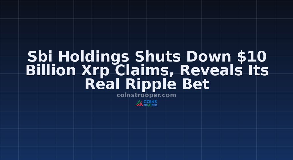 Sbi Holdings Shuts Down $10 Billion Xrp Claims, Reveals Its Real Ripple Bet