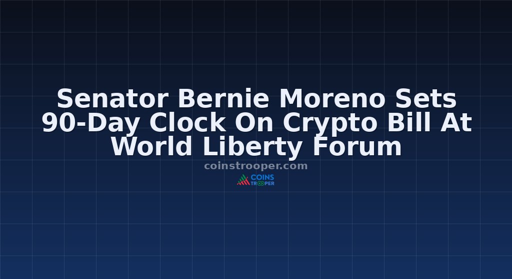 Senator Bernie Moreno Sets 90-Day Clock On Crypto Bill At World Liberty Forum