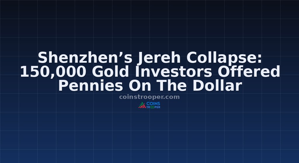 Shenzhen’s Jereh Collapse: 150,000 Gold Investors Offered Pennies On The Dollar