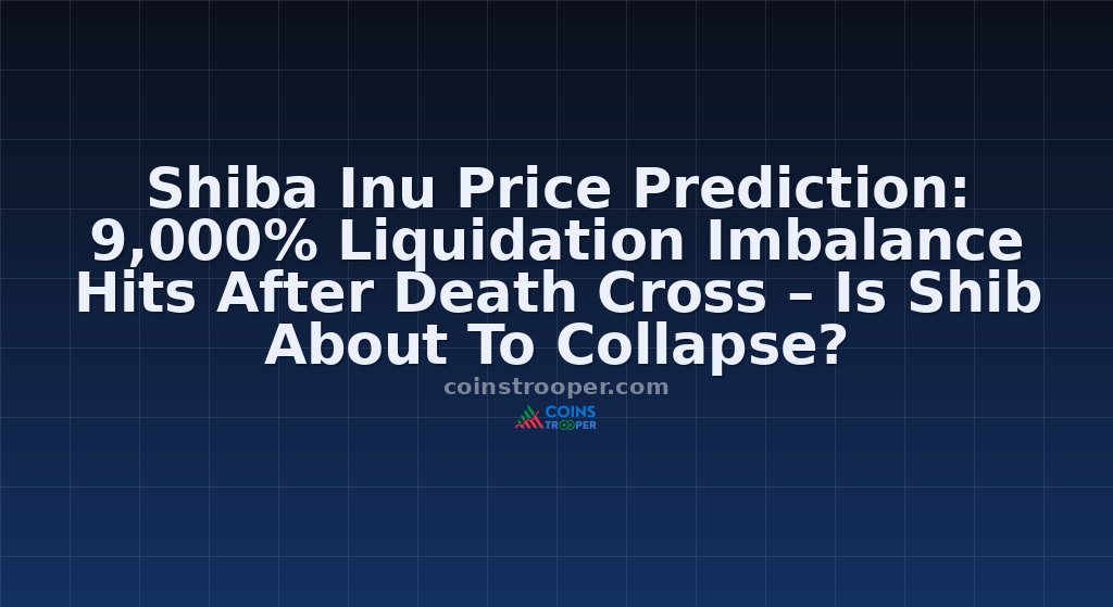 Shiba Inu Price Prediction: 9,000% Liquidation Imbalance Hits After Death Cross – Is Shib About To Collapse?