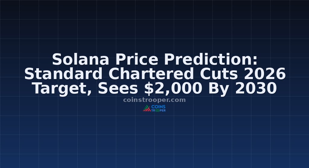 Solana Price Prediction: Standard Chartered Cuts 2026 Target, Sees $2,000 By 2030