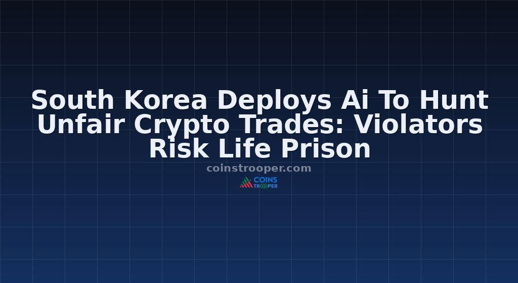 South Korea Deploys Ai To Hunt Unfair Crypto Trades: Violators Risk Life Prison