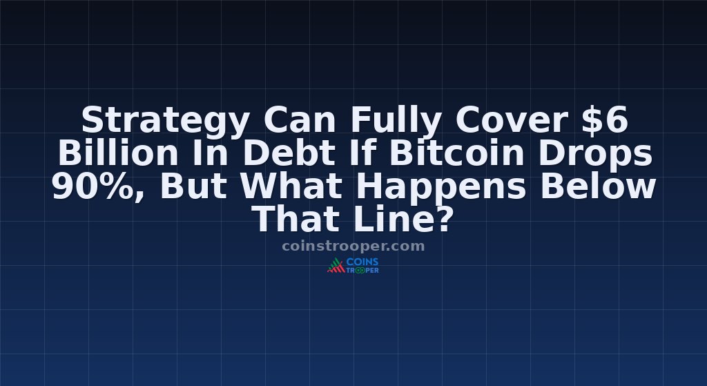 Strategy Can Fully Cover $6 Billion In Debt If Bitcoin Drops 90%, But What Happens Below That Line?