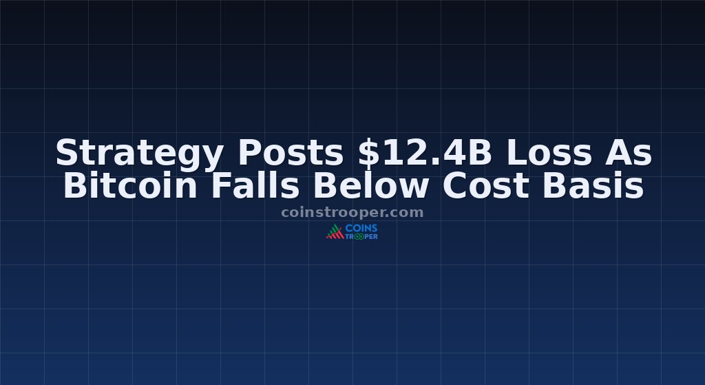Strategy Posts $12.4B Loss As Bitcoin Falls Below Cost Basis