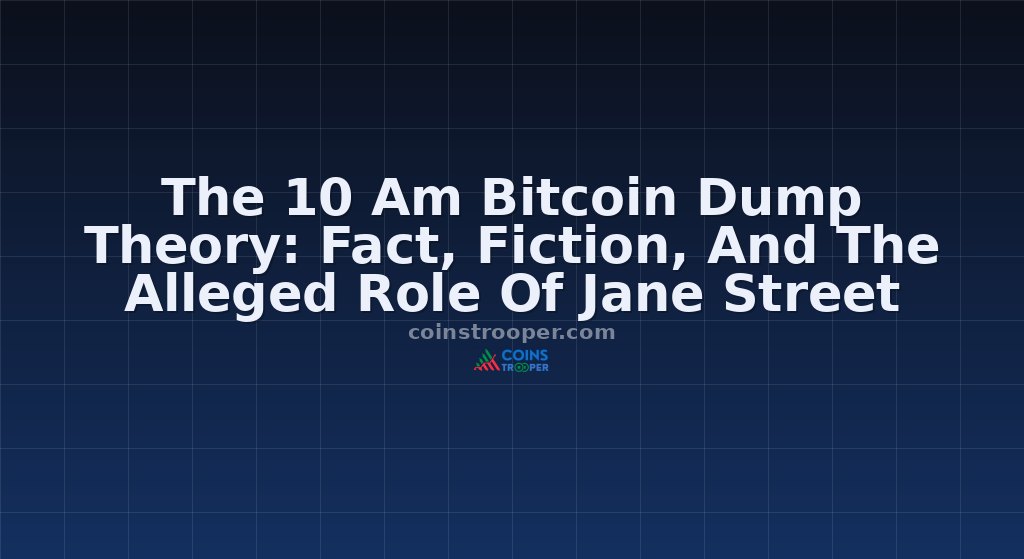 The 10 Am Bitcoin Dump Theory: Fact, Fiction, And The Alleged Role Of Jane Street