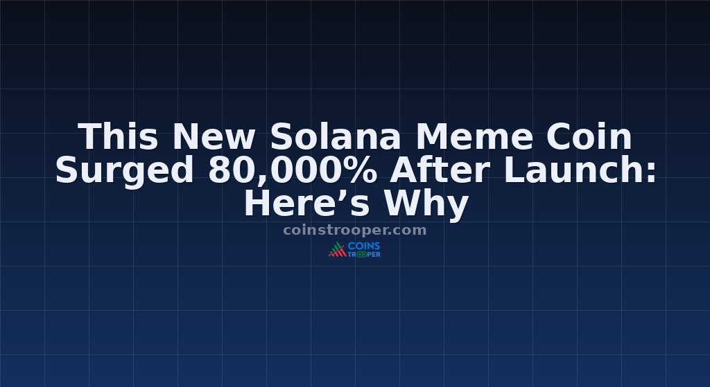 This New Solana Meme Coin Surged 80,000% After Launch: Here’s Why