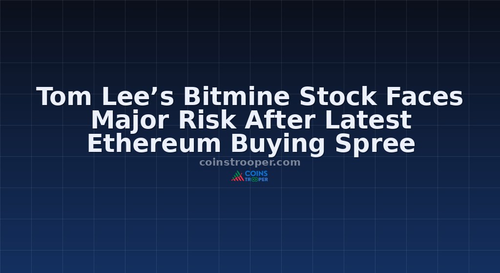 Tom Lee’s Bitmine Stock Faces Major Risk After Latest Ethereum Buying Spree