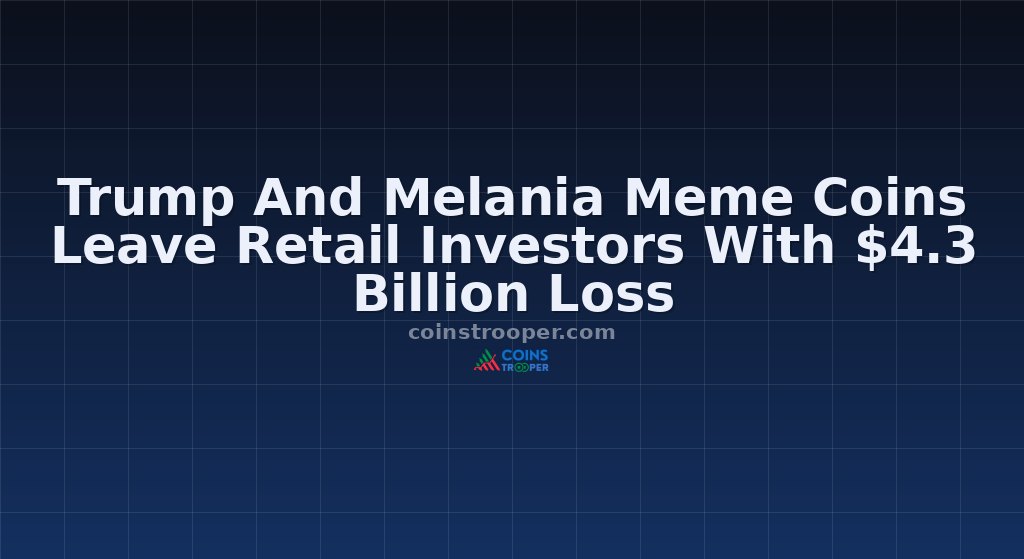 Trump And Melania Meme Coins Leave Retail Investors With $4.3 Billion Loss