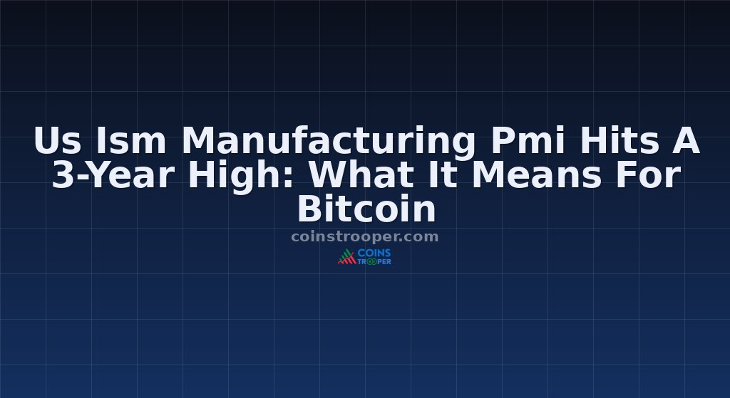 Us Ism Manufacturing Pmi Hits A 3-Year High: What It Means For Bitcoin