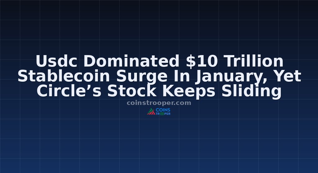Usdc Dominated $10 Trillion Stablecoin Surge In January, Yet Circle’s Stock Keeps Sliding