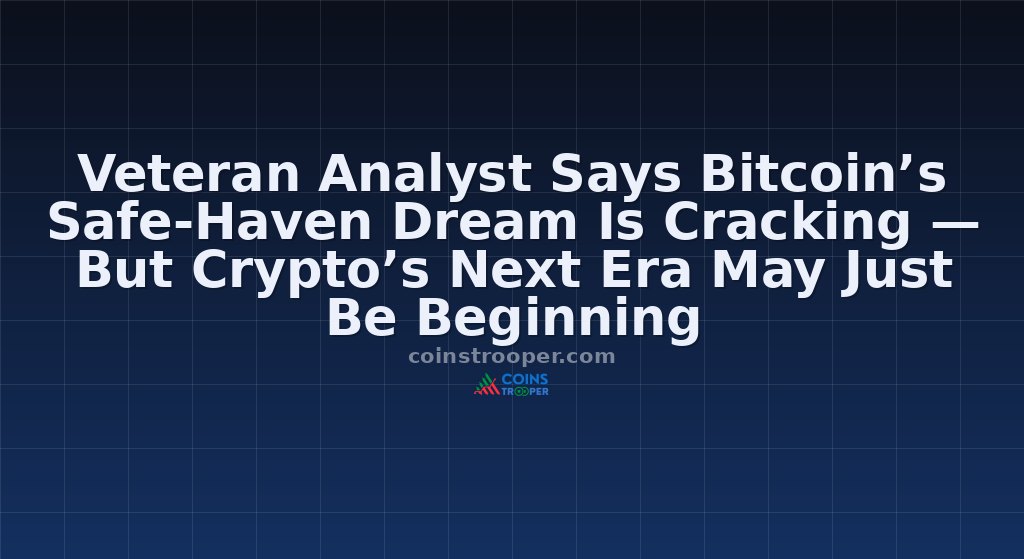 Veteran Analyst Says Bitcoin’s Safe-Haven Dream Is Cracking — But Crypto’s Next Era May Just Be Beginning