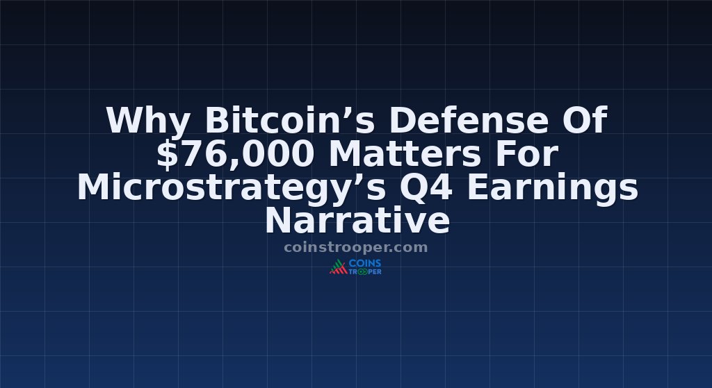Why Bitcoin’s Defense Of $76,000 Matters For Microstrategy’s Q4 Earnings Narrative