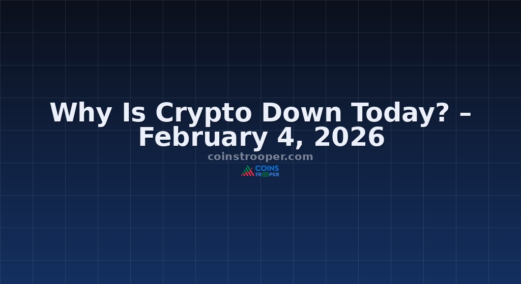 Why Is Crypto Down Today? – February 4, 2026