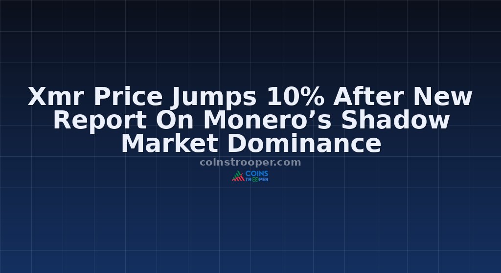 Xmr Price Jumps 10% After New Report On Monero’s Shadow Market Dominance
